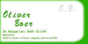 oliver boer business card
